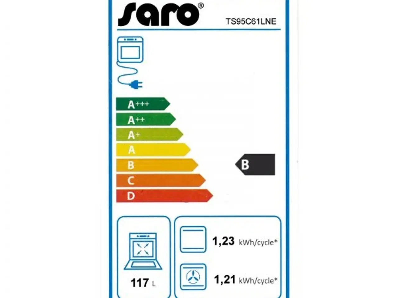 Billede 2 - Gaskomfur med elovn – 5 brændere - 230 V