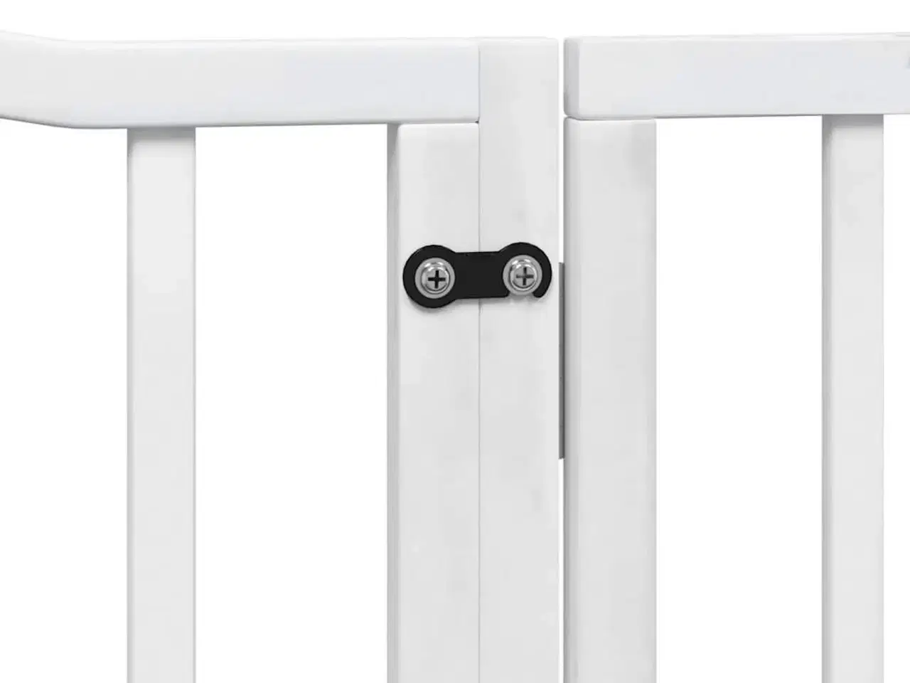 Billede 8 - Hundelåge med dør 4 paneler 320 cm foldbar poppeltræ hvid