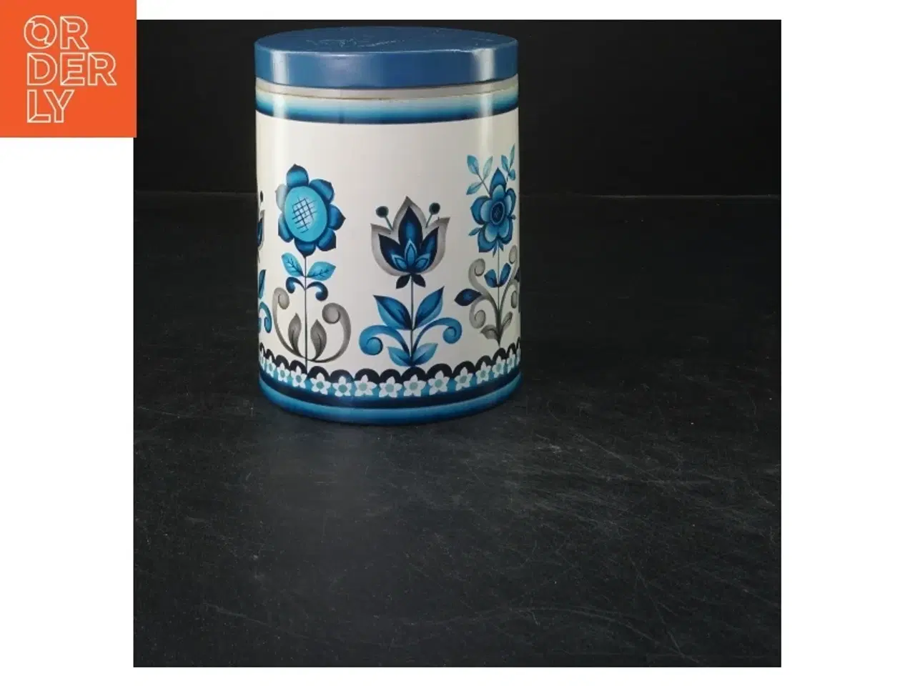 Billede 1 - Vintage Blomsterdekoreret dåse (str. 15x11 cm)