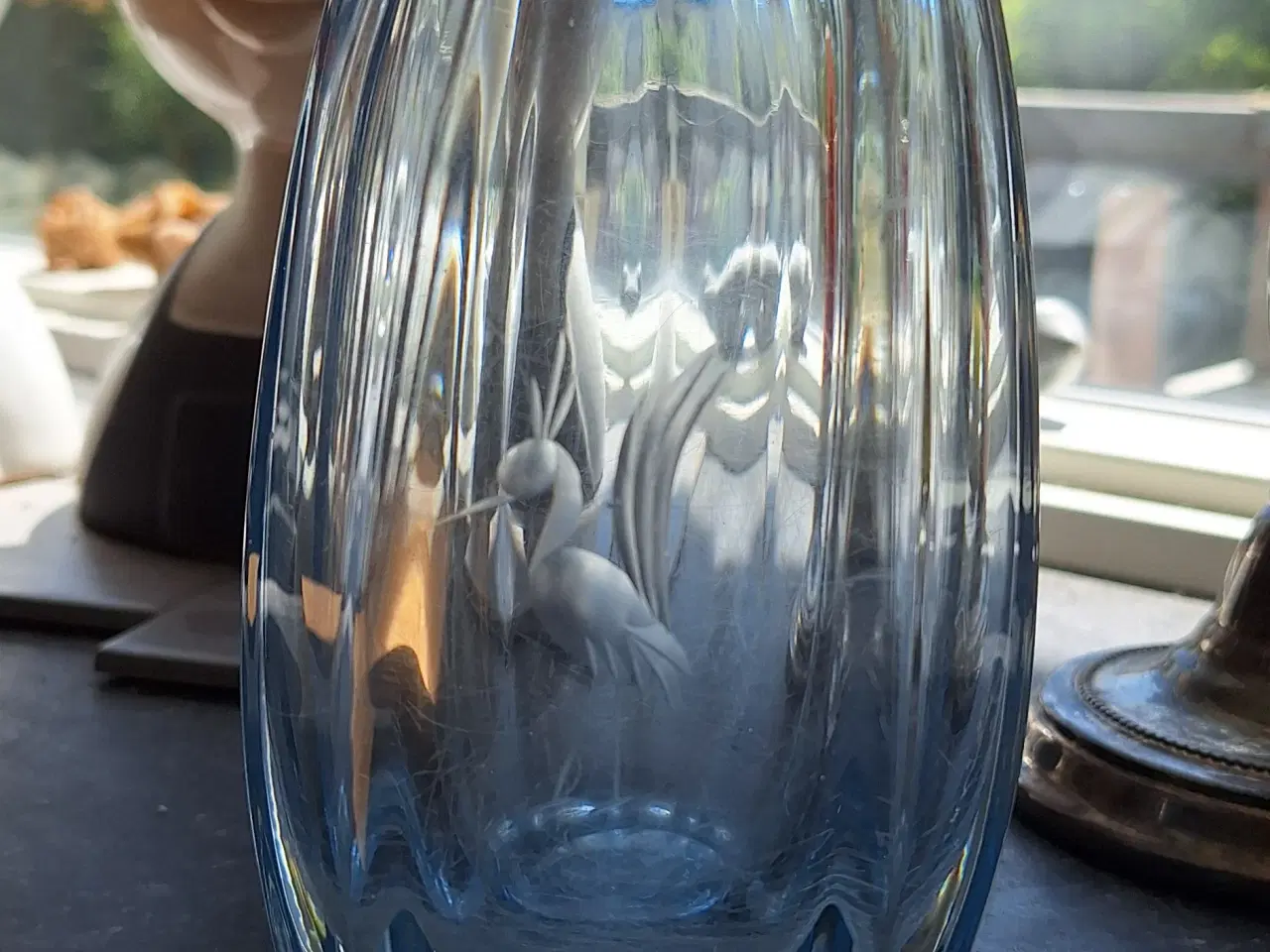 Billede 8 - Isblå glasvase 