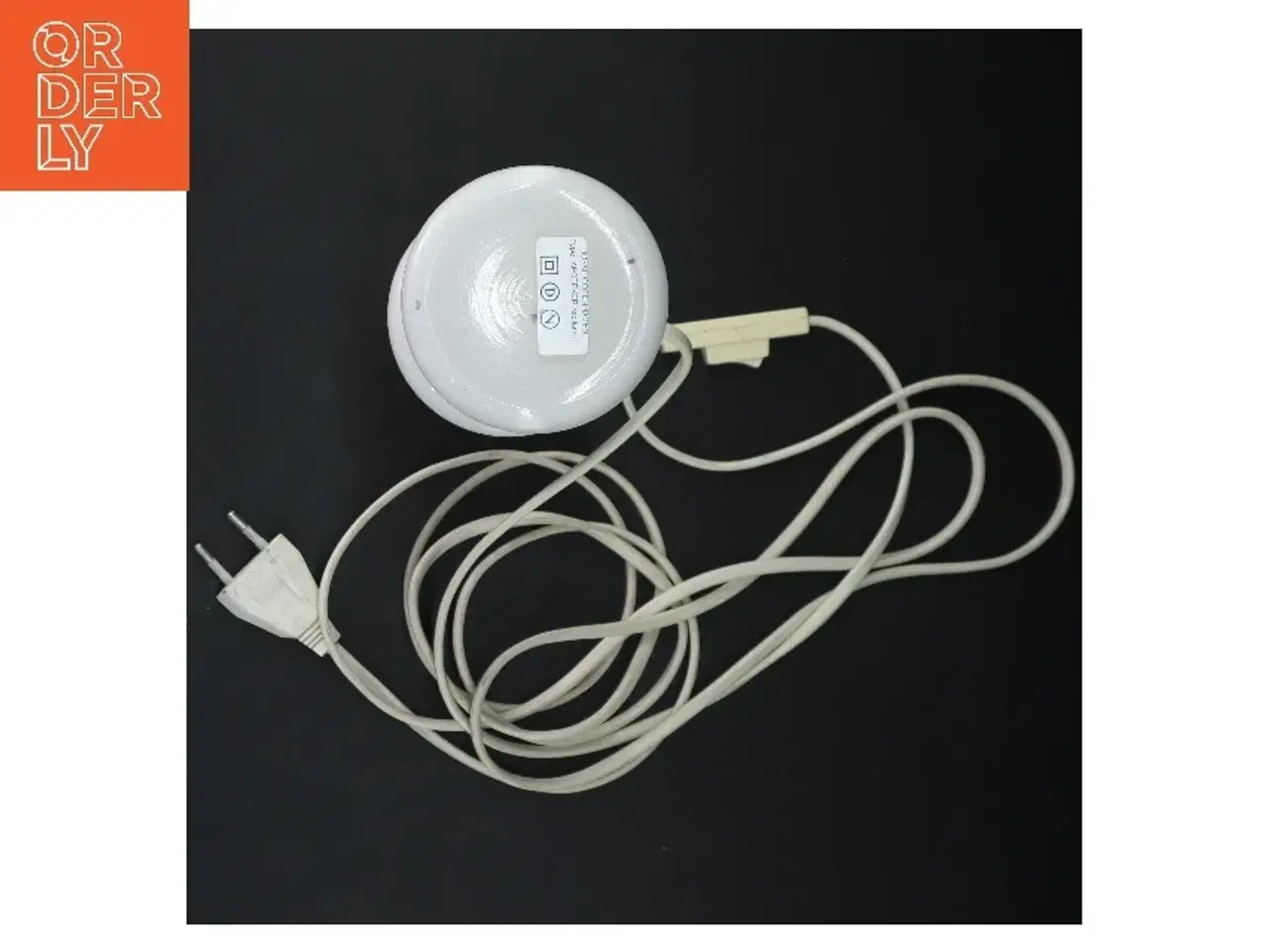 Billede 2 - Hvid bordlampe uden skærm fra Royal Copenhagen (str. 18 cm)
