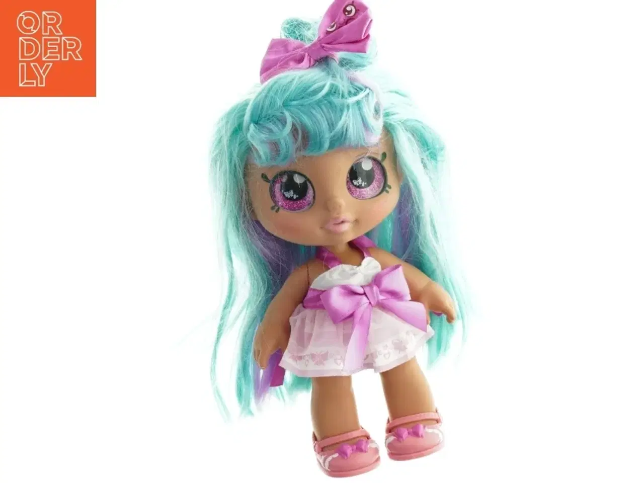 Billede 1 - Dukke med turkis hår (str. H. 25 cm) Disney dukke