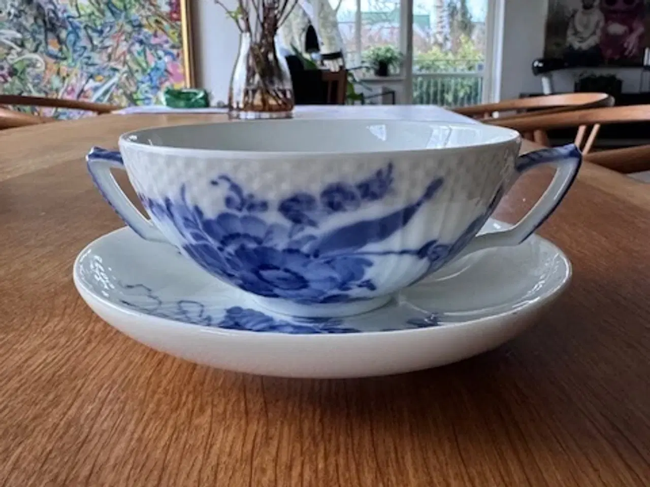 Billede 2 - Royal Copenhagen / Blå Blomst bouillonkopper