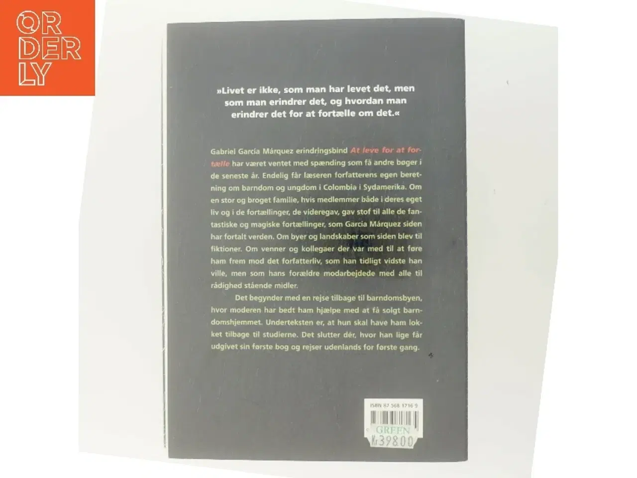 Billede 3 - At leve for at fortælle af Gabriel García Márquez (Bog)