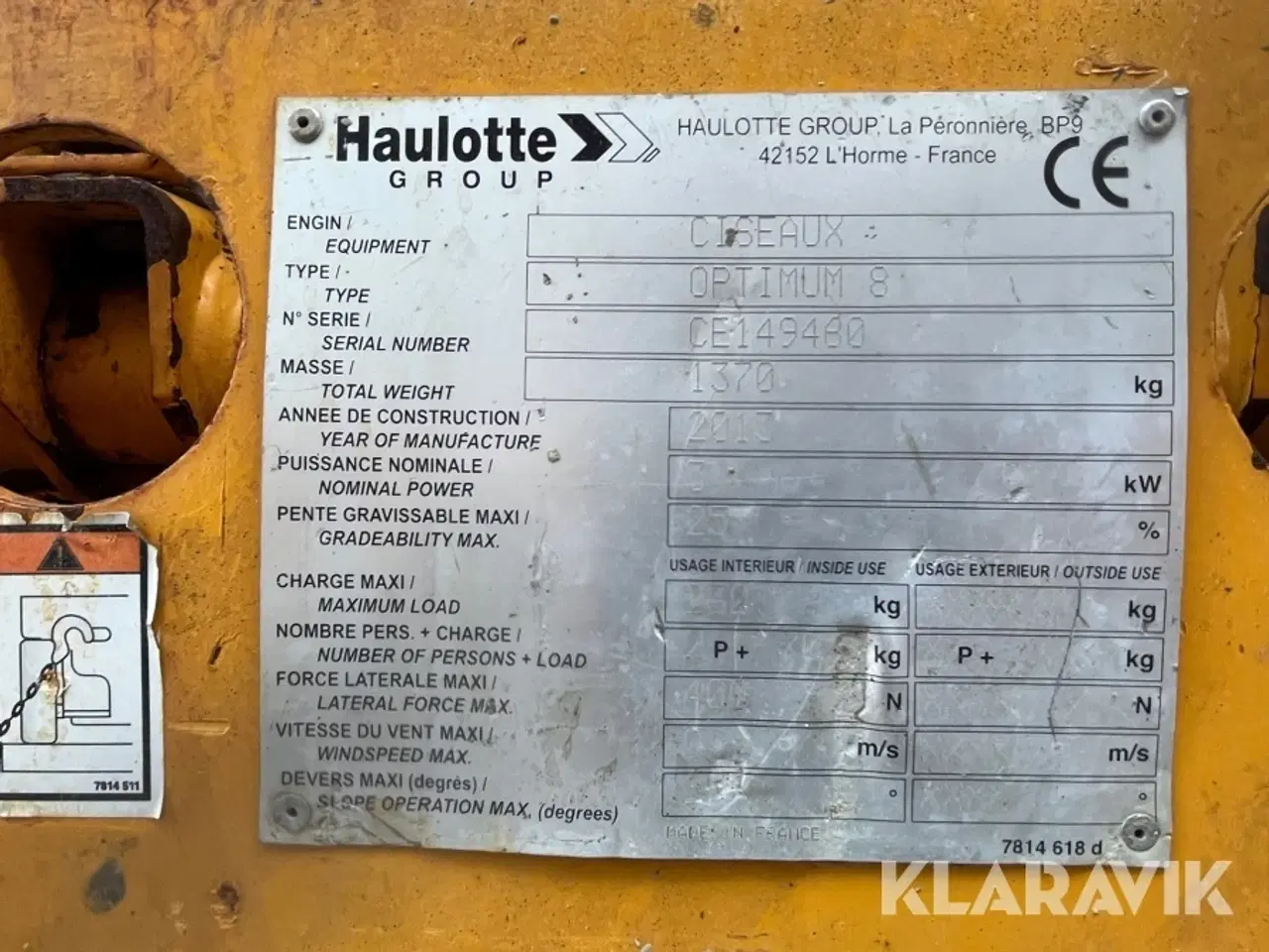 Billede 5 - Sakselift Haulotte Optimum 8