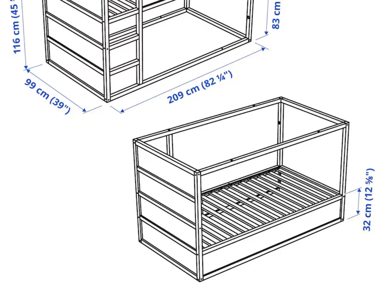 Billede 7 - Ikea Kura halvhøj børneseng.