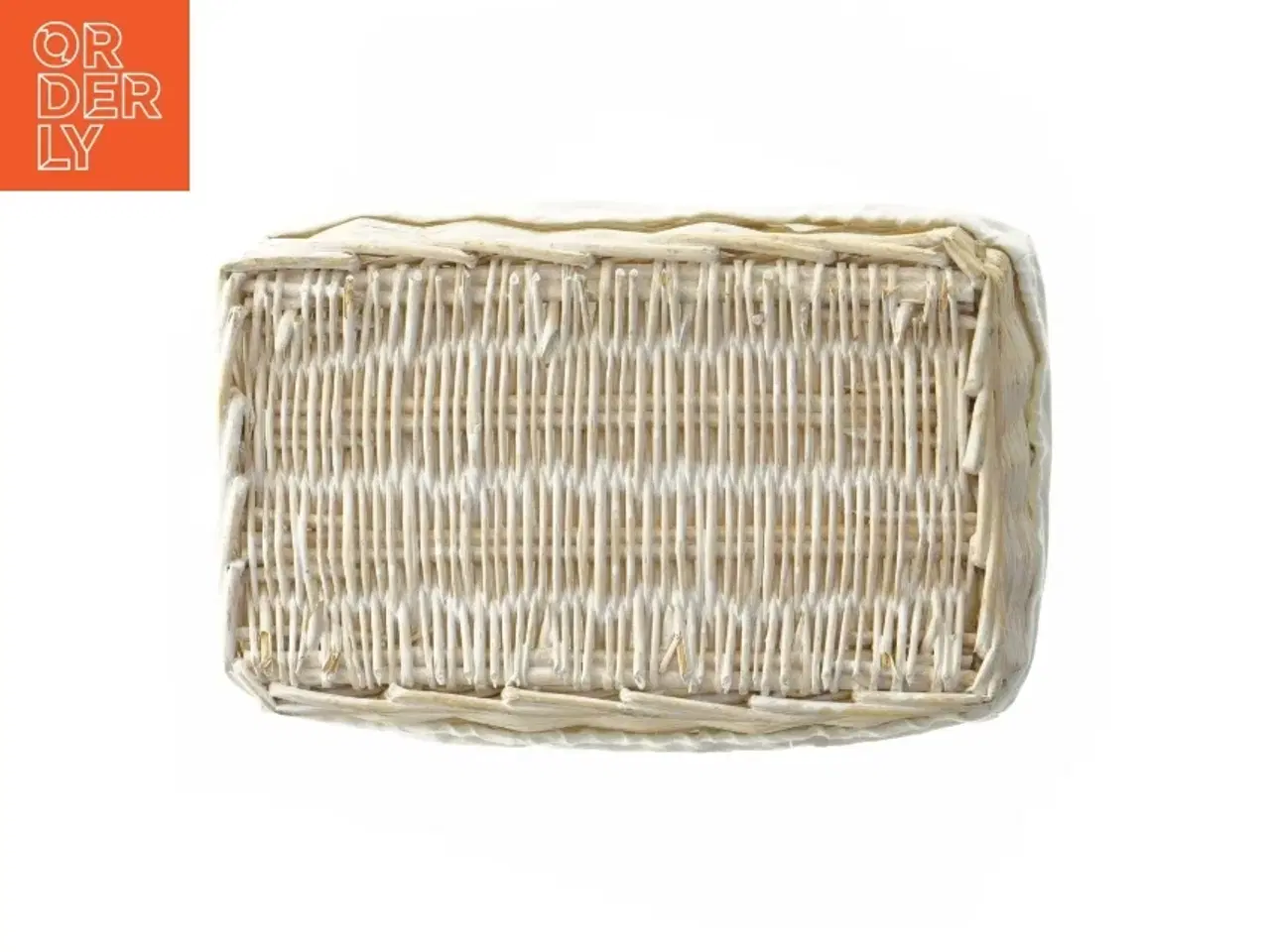 Billede 3 - Kurv med stofindsats (str. 28x18 cm)