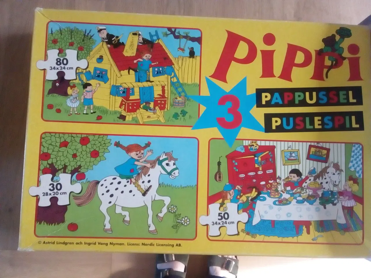 Billede 3 - Puslespil med enten Pippi, Peter Plys elle Trolls