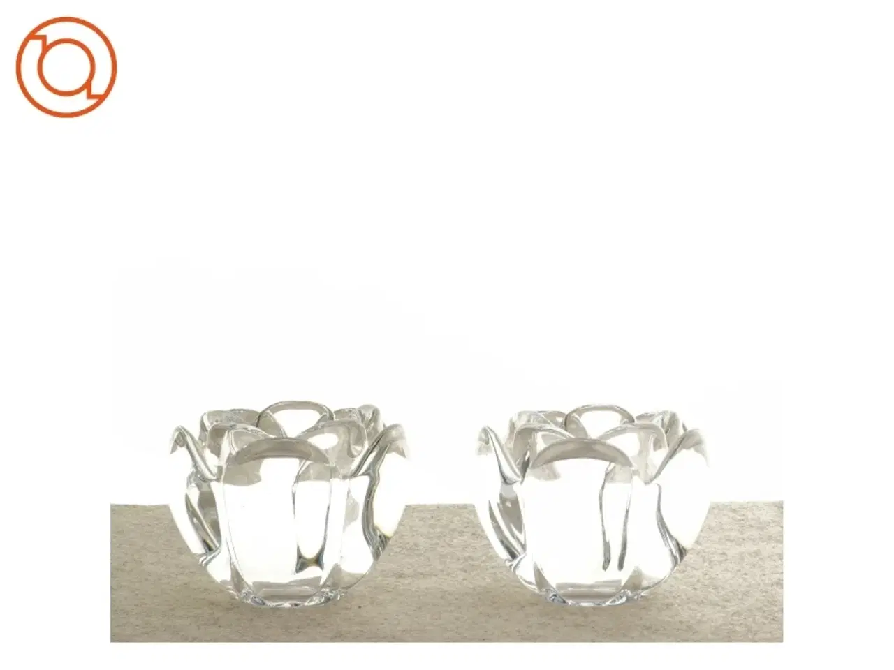 Billede 1 - Lotus fyrfadsstager fra Holmegaard (str. 8 x 9 cm)