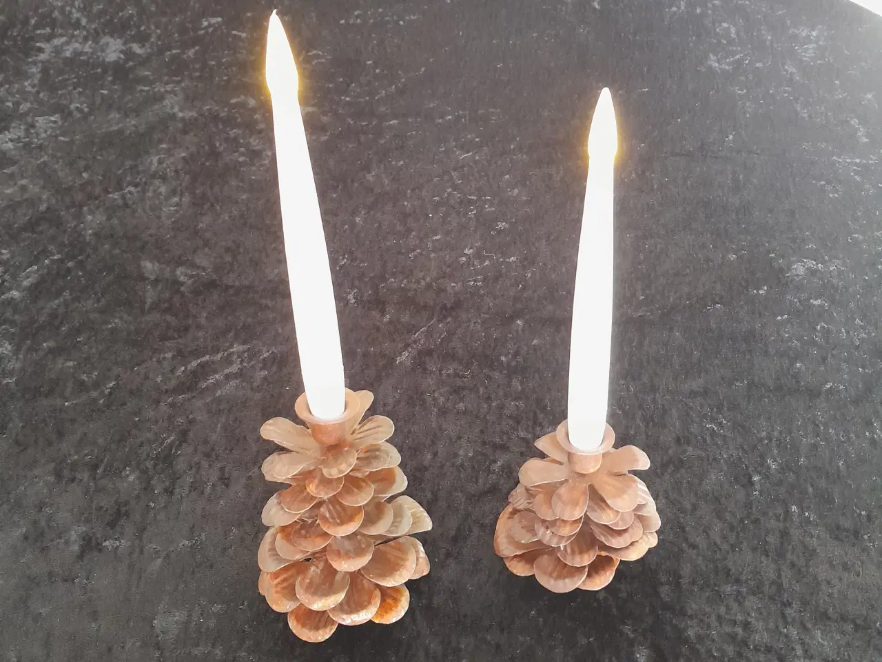 Billede 5 - Koglelysestager, 2 stk.