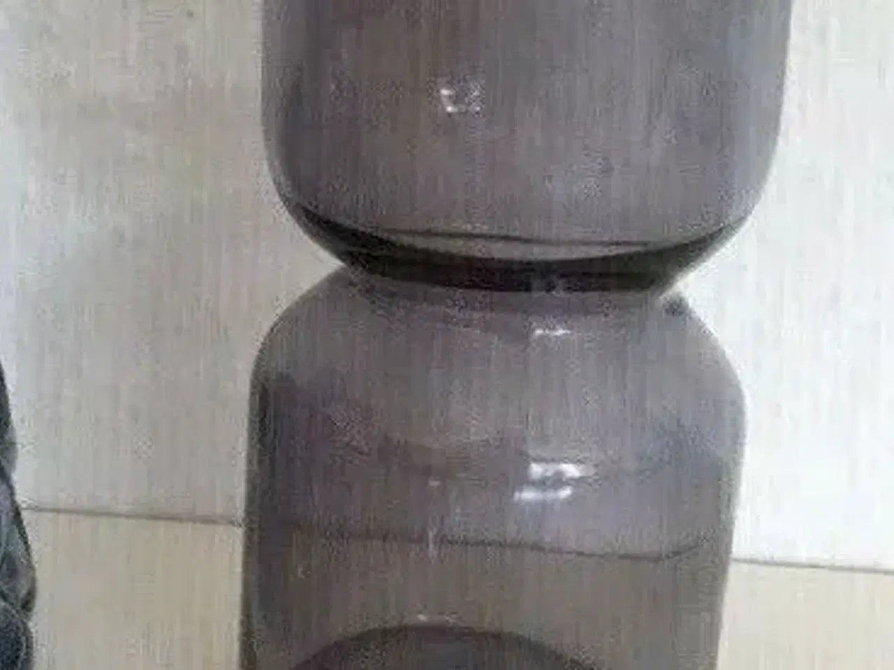 Billede 1 - Vase glasvase blågrå  som ny