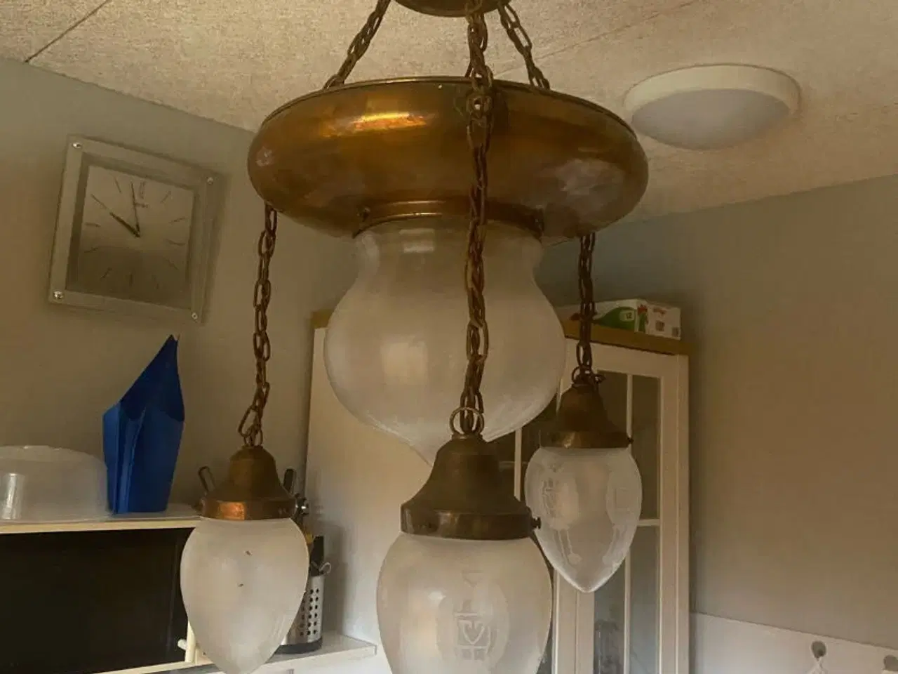 Billede 1 - Gammel kobber lampe 