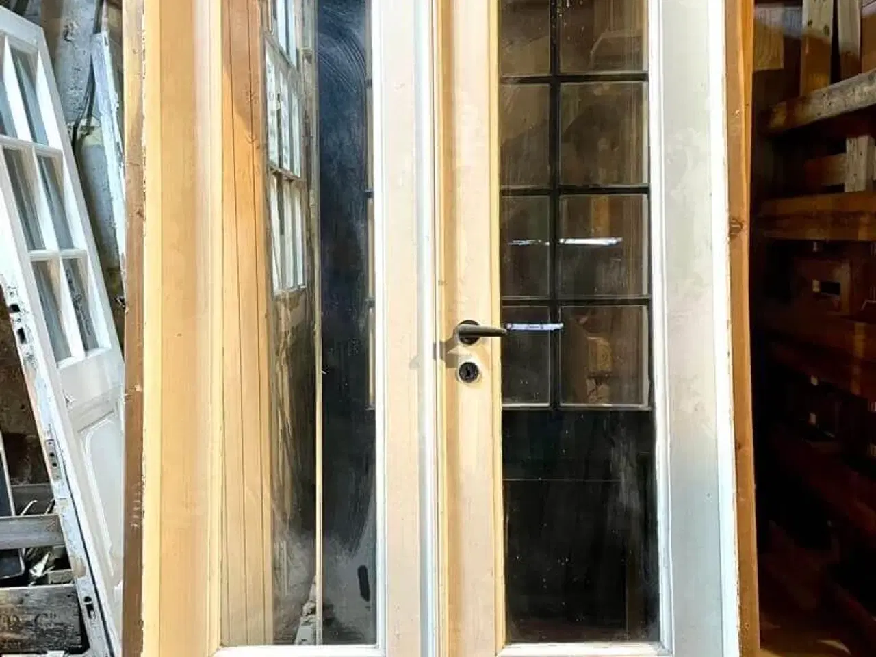 Billede 2 - Dobbelt glasdør m. trukket glas