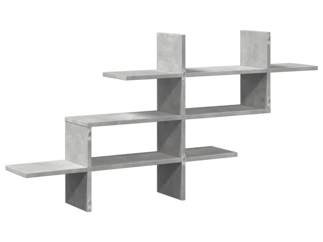 Billede 6 - Væghylde 124,5x18x60,5 cm konstrueret træ betongrå
