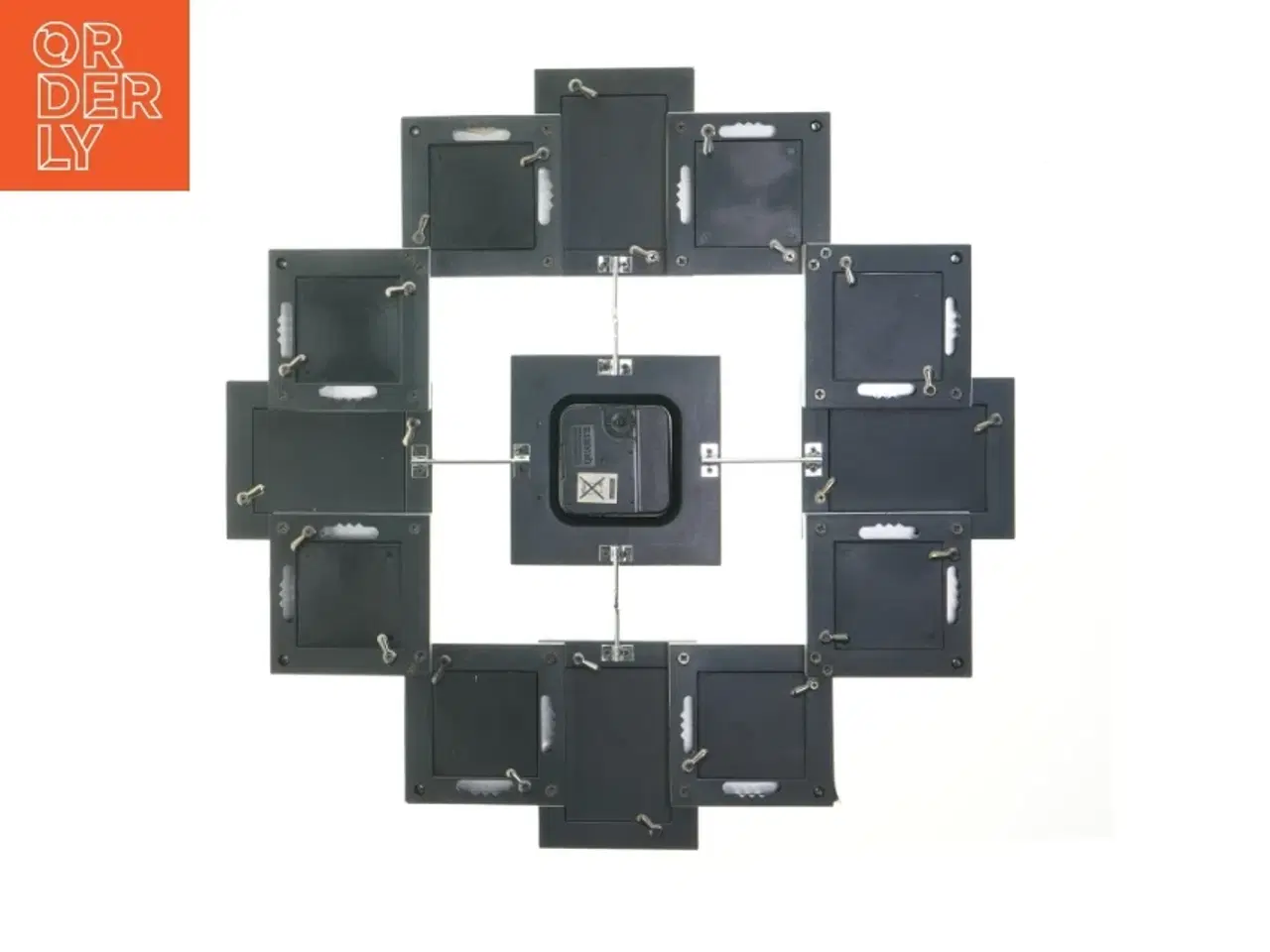 Billede 2 - Vægur med billedrammer (str. 40,5x40,5 cm)