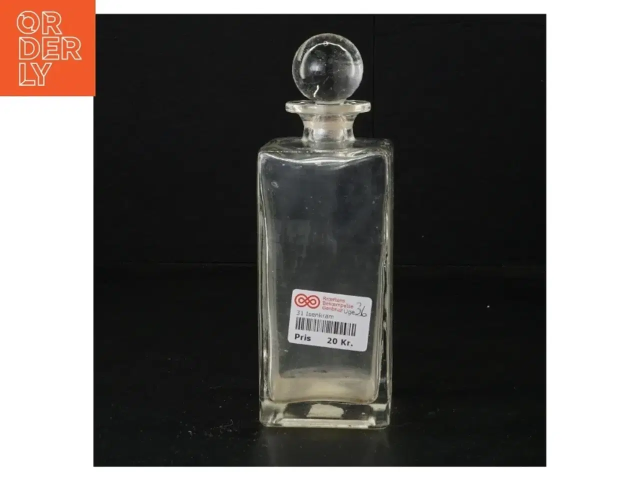 Billede 1 - Glas flaske med prop (str. 19 x 6 cm)