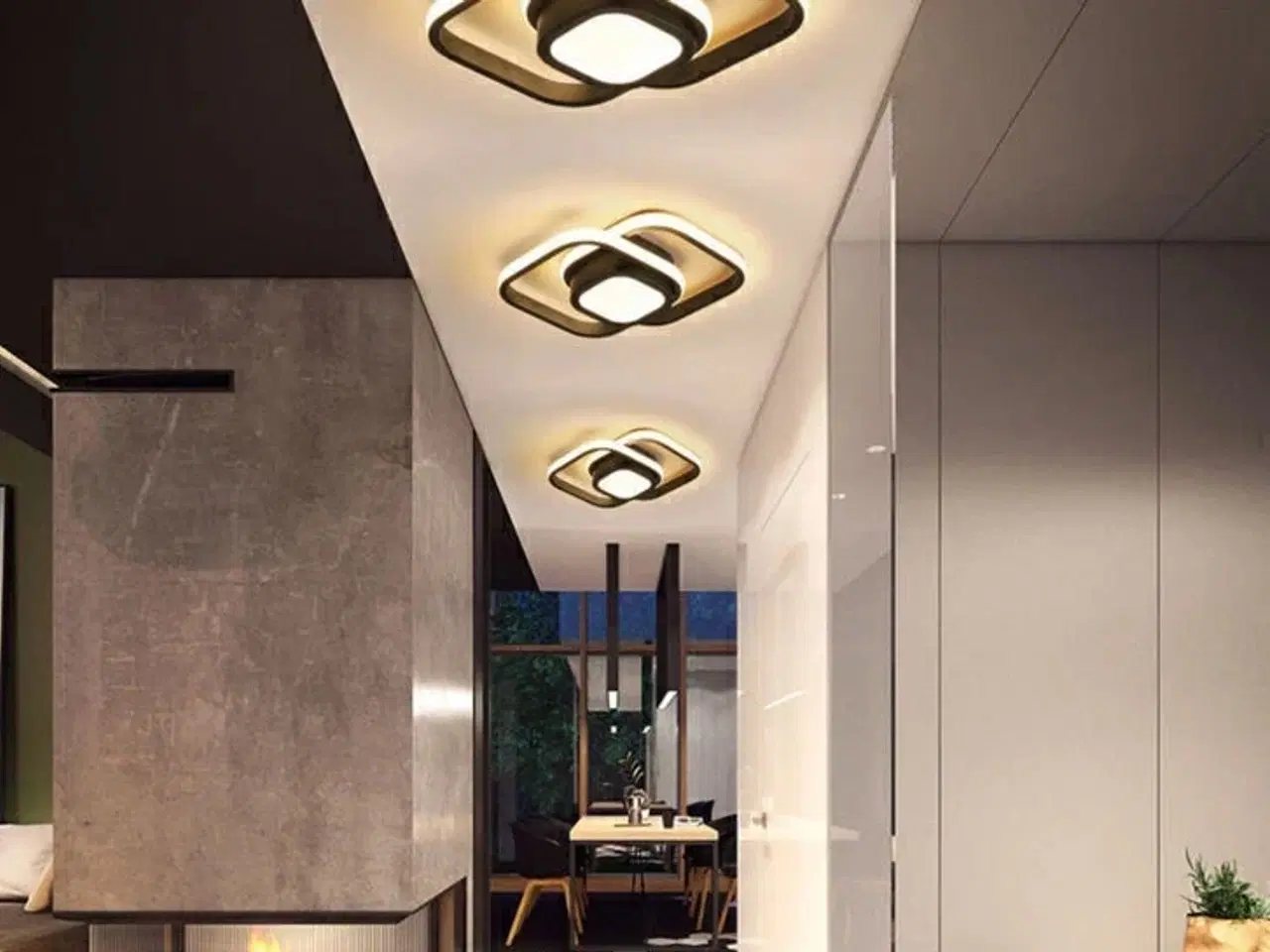 Billede 2 - 2 stk. Aurora Prestige Loftlampe firkantet 36W