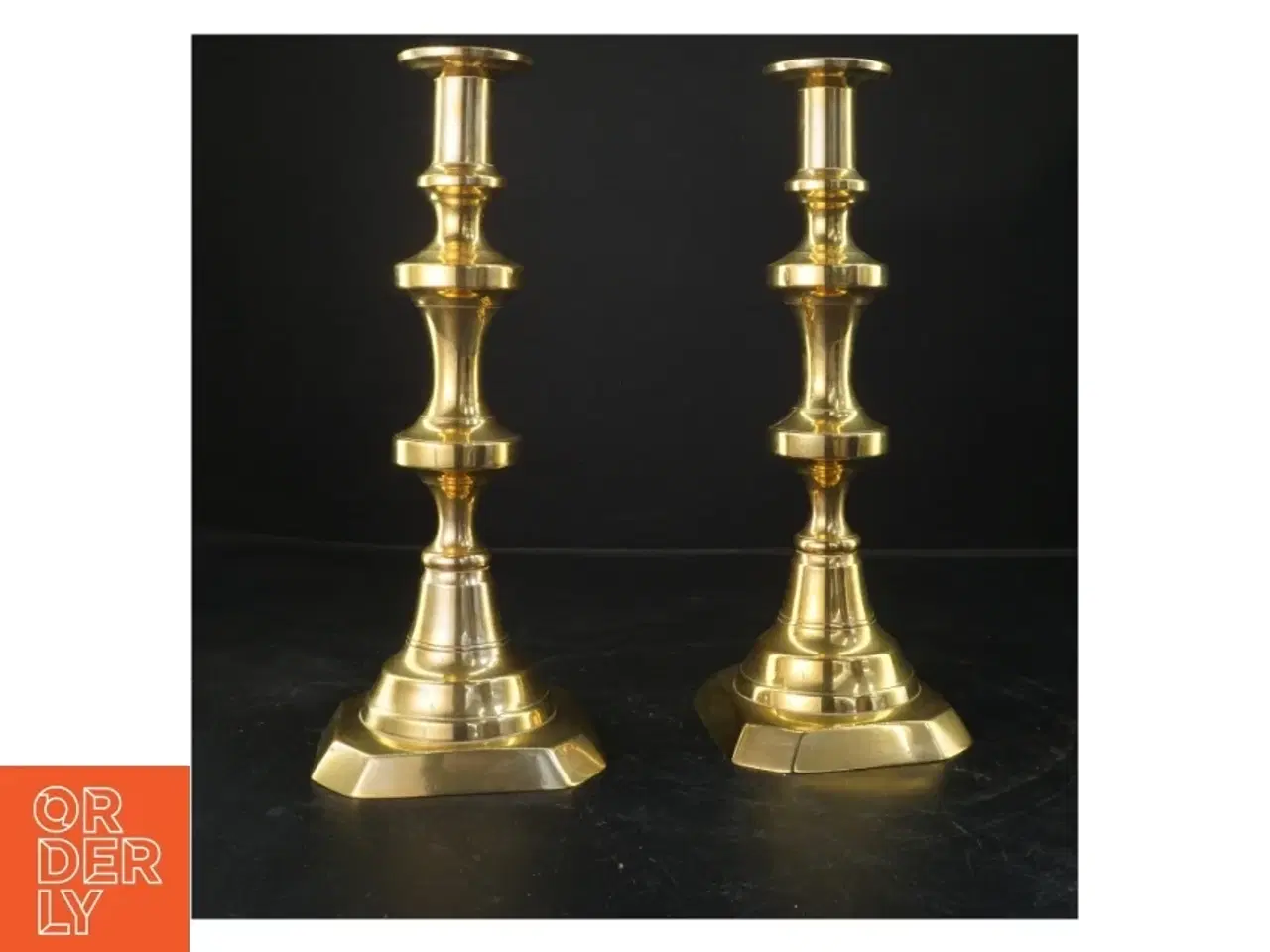 Billede 1 - Messing lysestager (str. 31 cm)