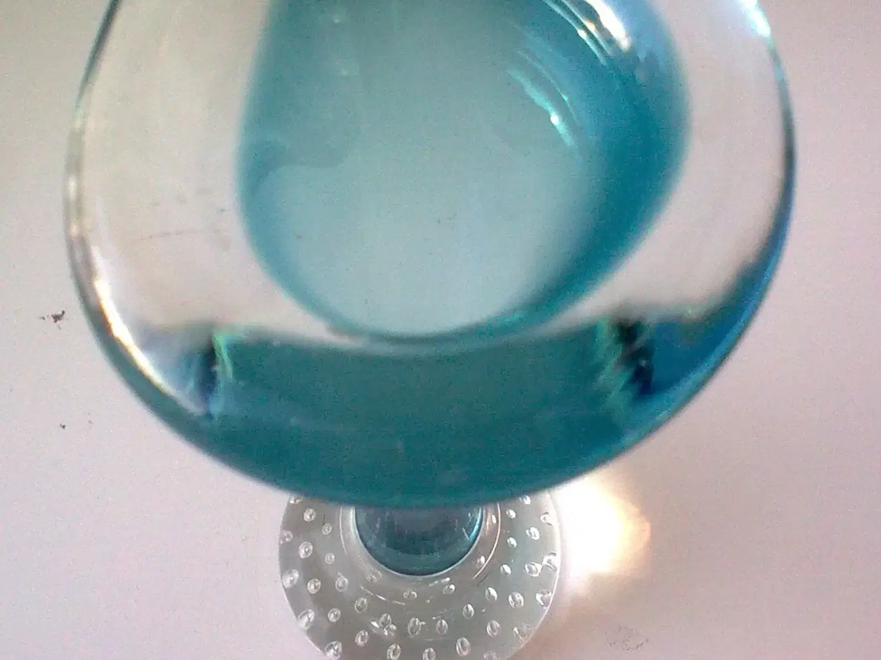 Billede 3 - Lyseblå glas retro +5 forskellige + luftbobler 