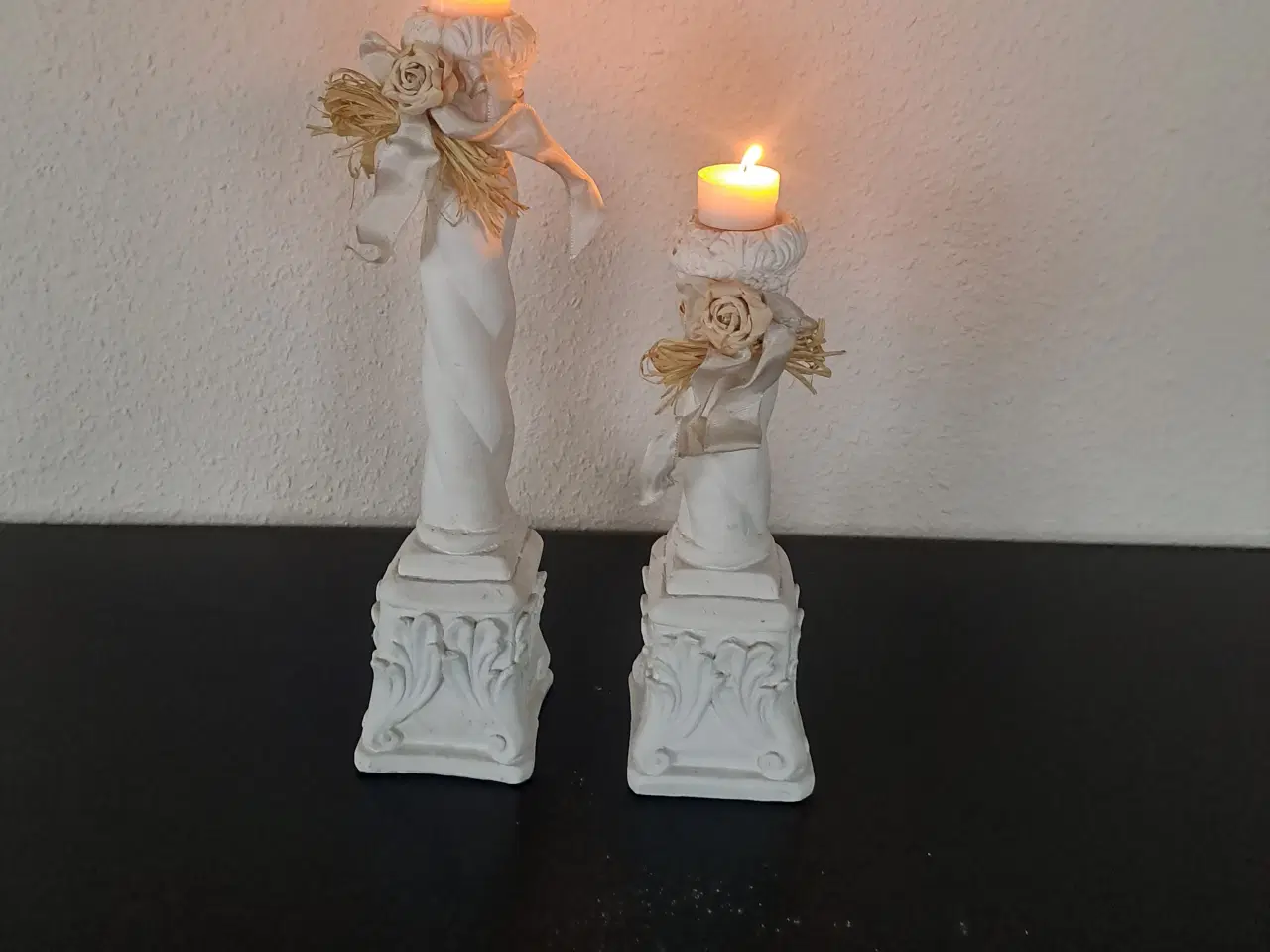 Billede 2 - Antikke gips lysestager