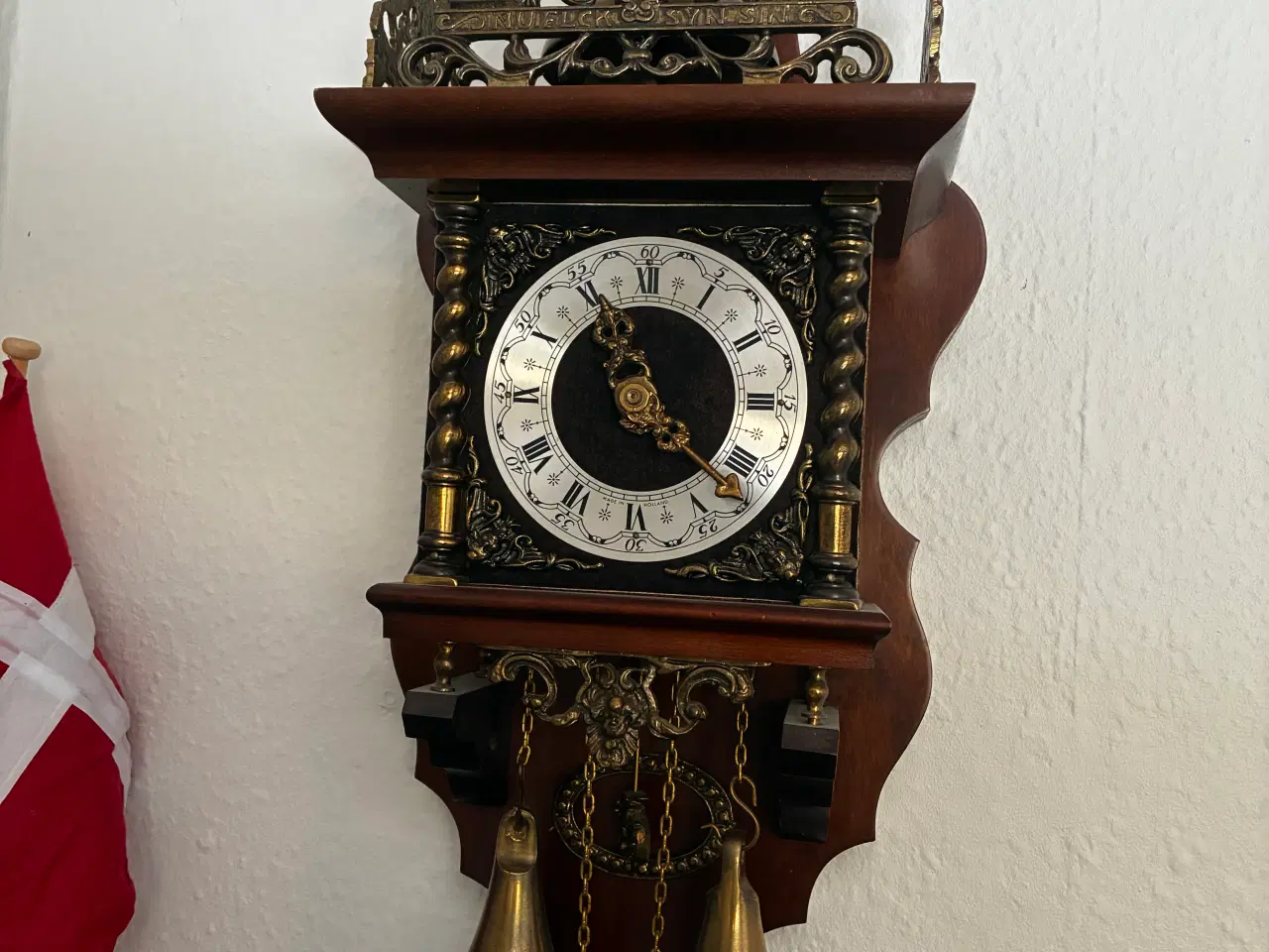 Billede 1 - Vægur med lodder (Fri levering)