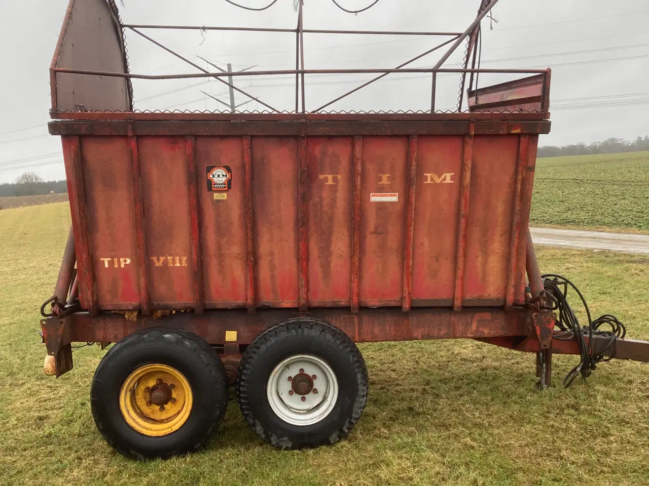 Billede 2 - Tim VIII Højtipvogn med græsoverbygning