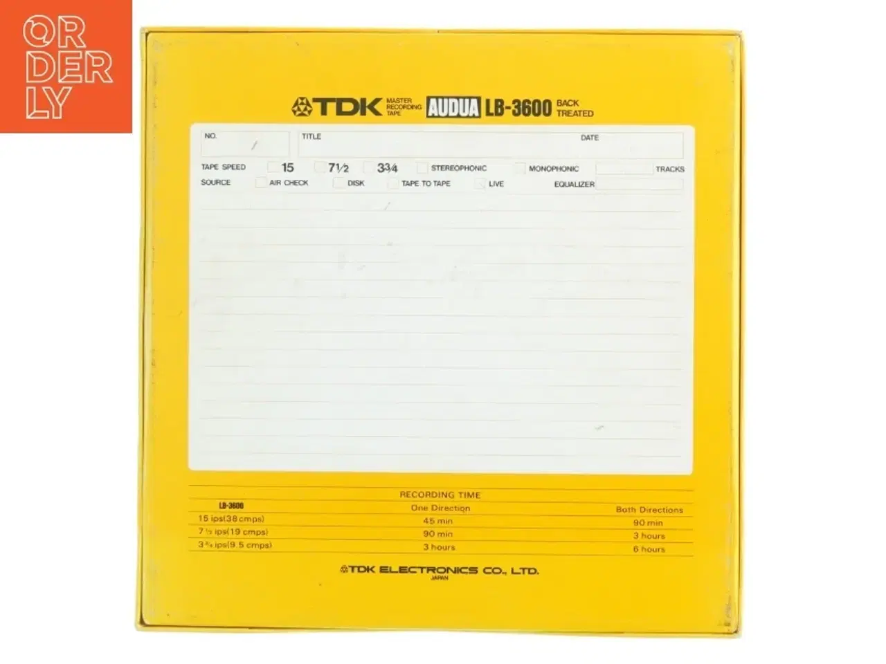Billede 6 - TDK Audua LB-3600 Master Recording Tape på NAB metalspole (str. 28 x 28 x 2 cm)