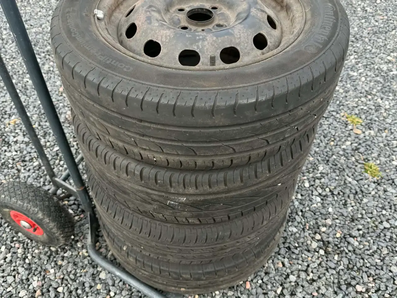 Billede 2 - 15" stålfælge med Continental sommerdæk 185/60/15