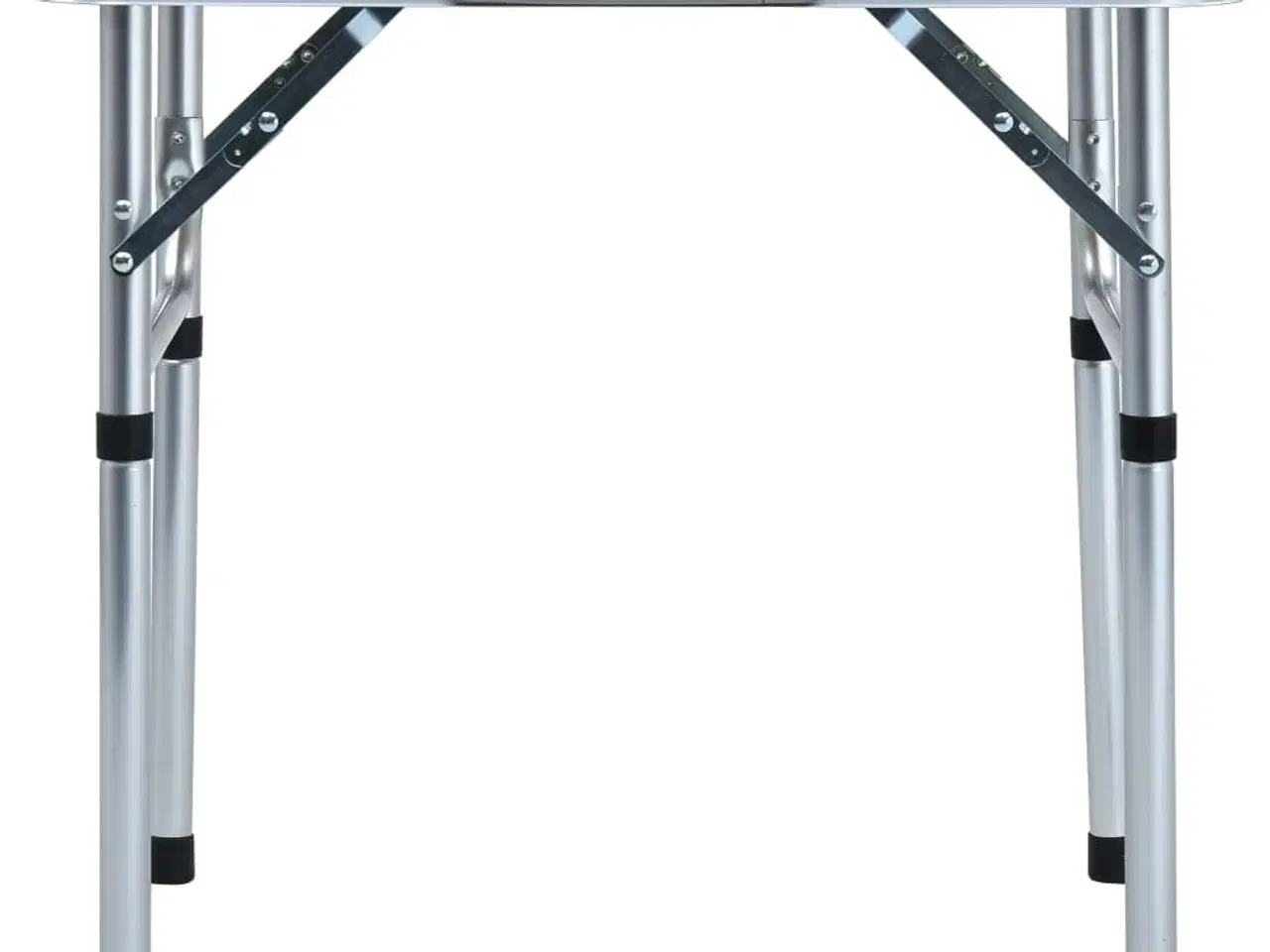 Billede 2 - Foldbart campingbord 60x45 cm aluminium grå