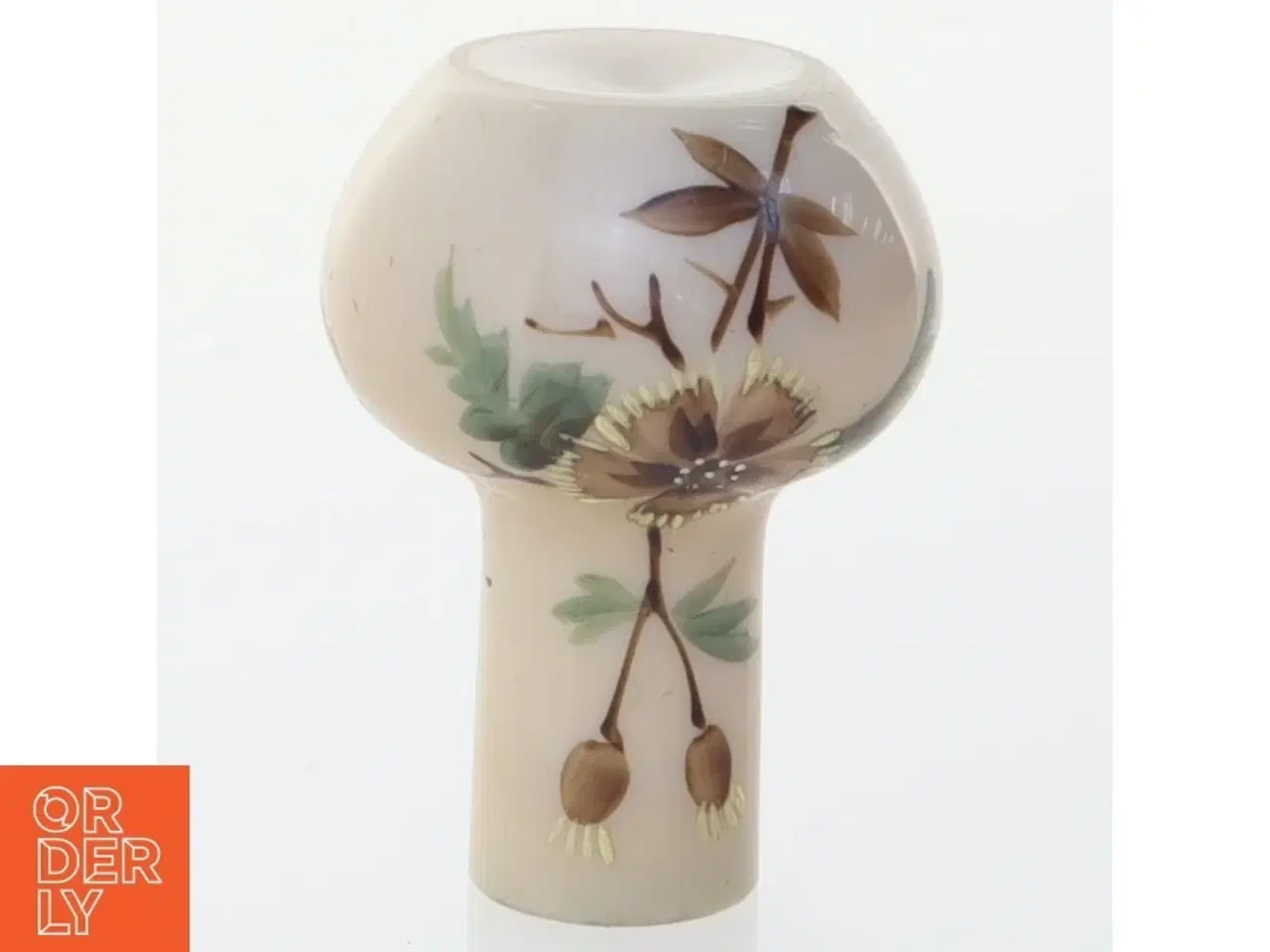 Billede 2 - Håndmalet Mundblæst Glas Vase (str. 7 x 5 cm)