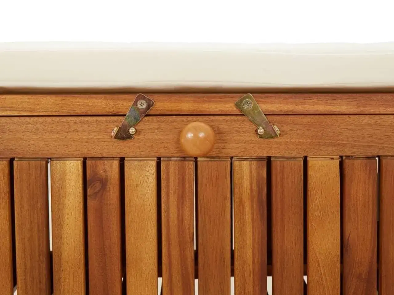 Billede 9 - Opbevaringsbænk med hynde 126 cm massivt akacietræ