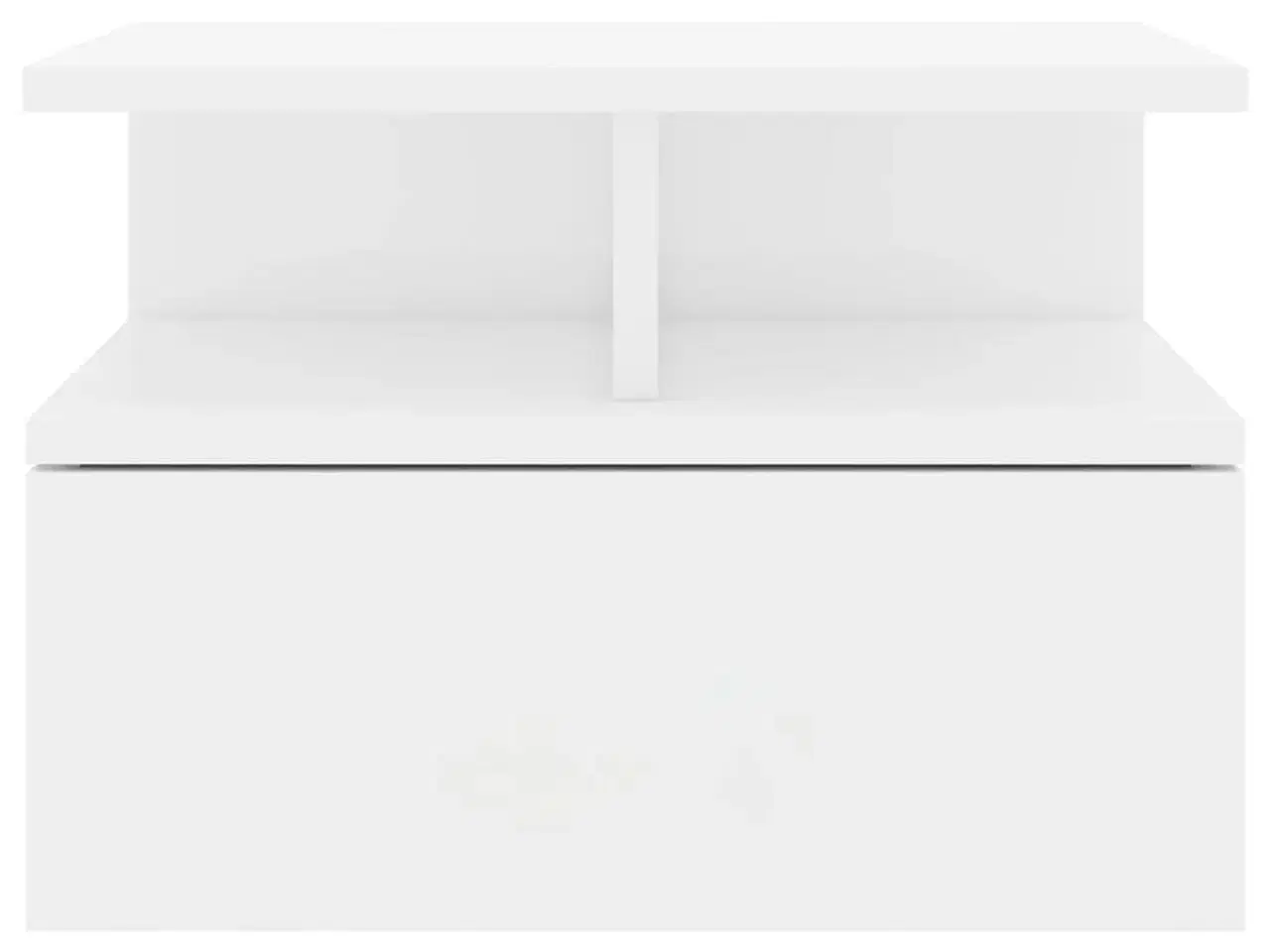 Billede 4 - Svævende natborde 2 stk. 40x31x27 cm konstrueret træ hvid