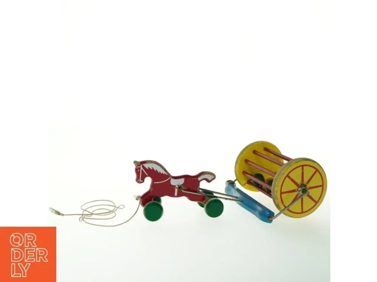 Billede 1 - Vintage trækdyr med tromme (str. Længde. 30 cm)
