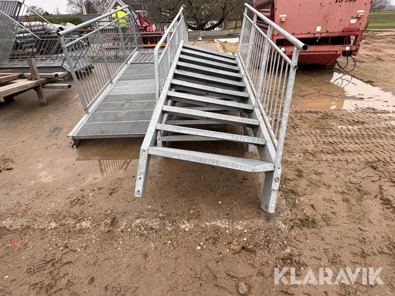Billede 5 - Trapper plus afsats/gangbro Galvaniseret
