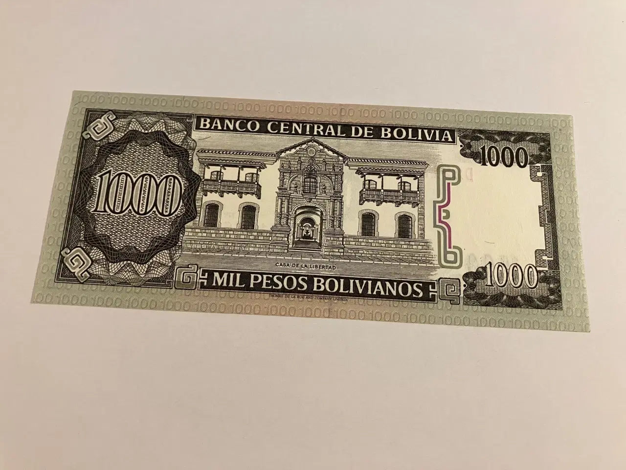 Billede 2 - 1000 Pesos Bolivia 1982