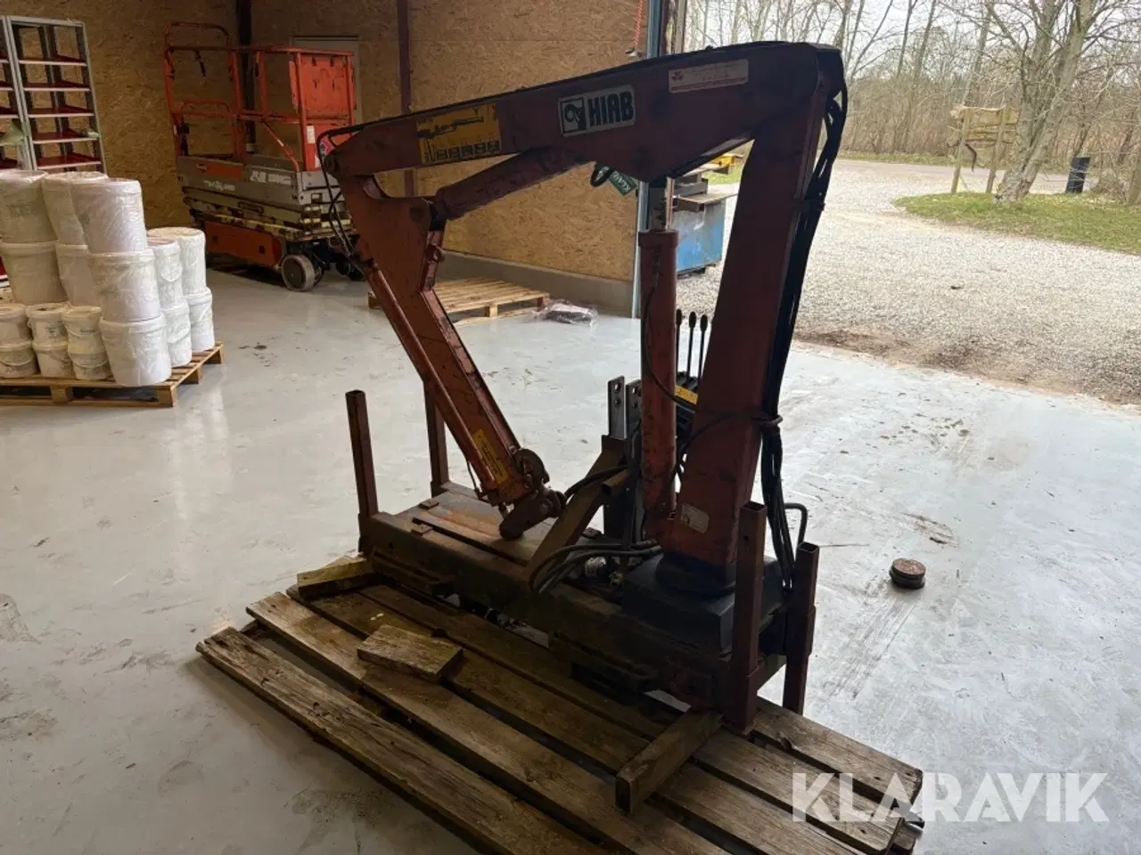 Billede 1 - Hydraulisk løftekran HIAB 250 2000 kg. til 600 kg.