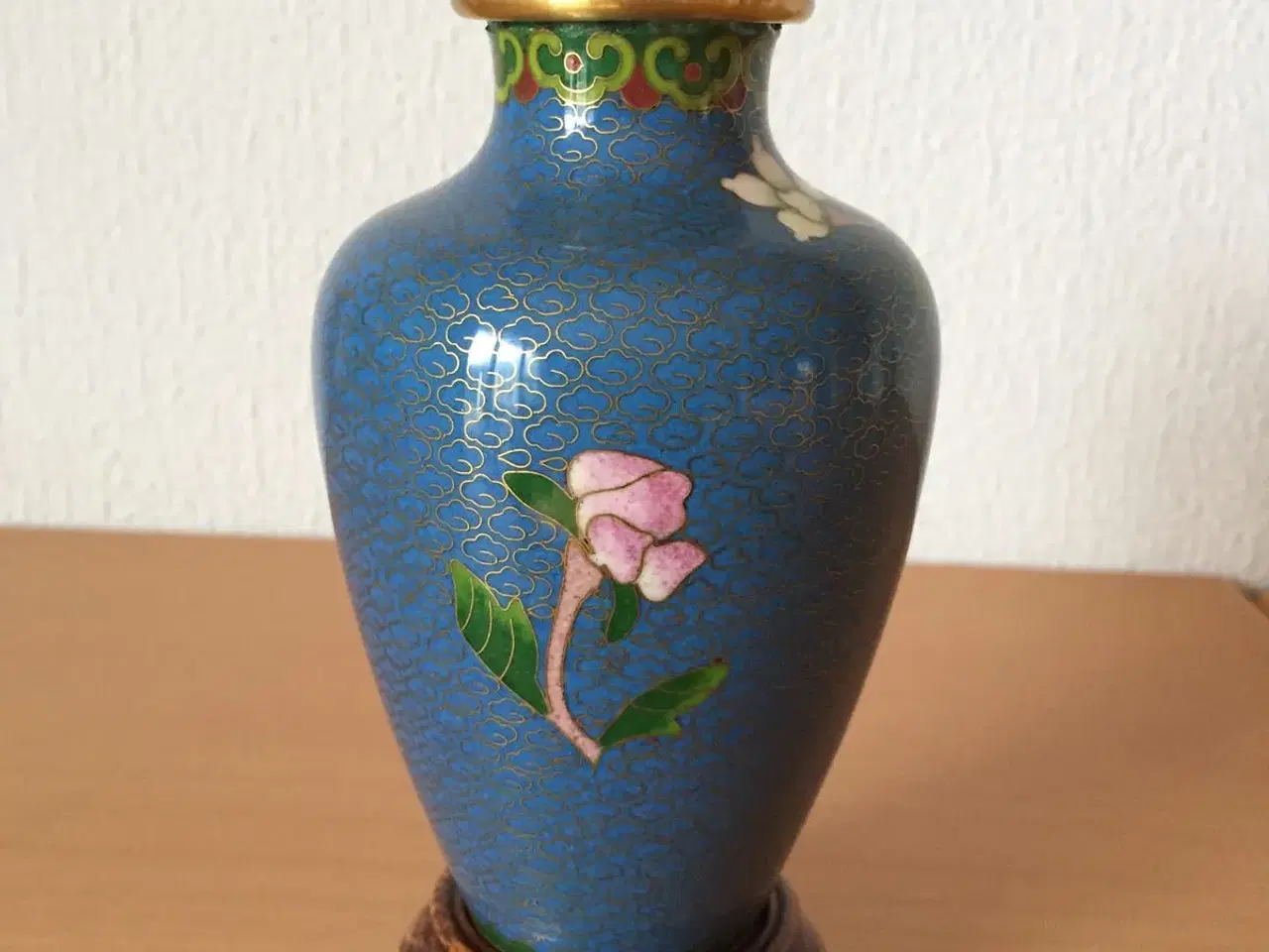 Billede 2 - Kinesisk emalje vase - Cloisonne