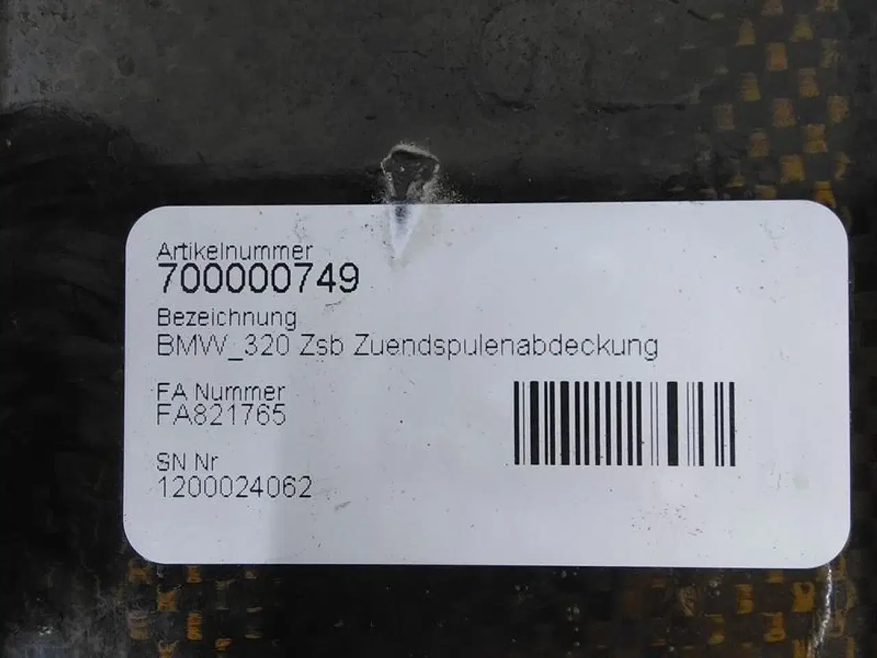 Billede 3 - Afdækning Carbon over ventildæksel R21572 BMW E90