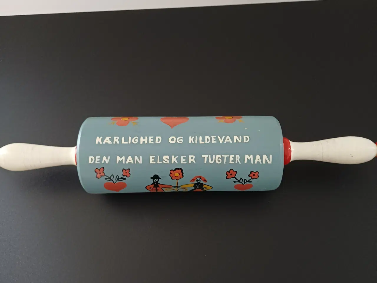 Billede 2 - Gammel kagerulle med dekoration