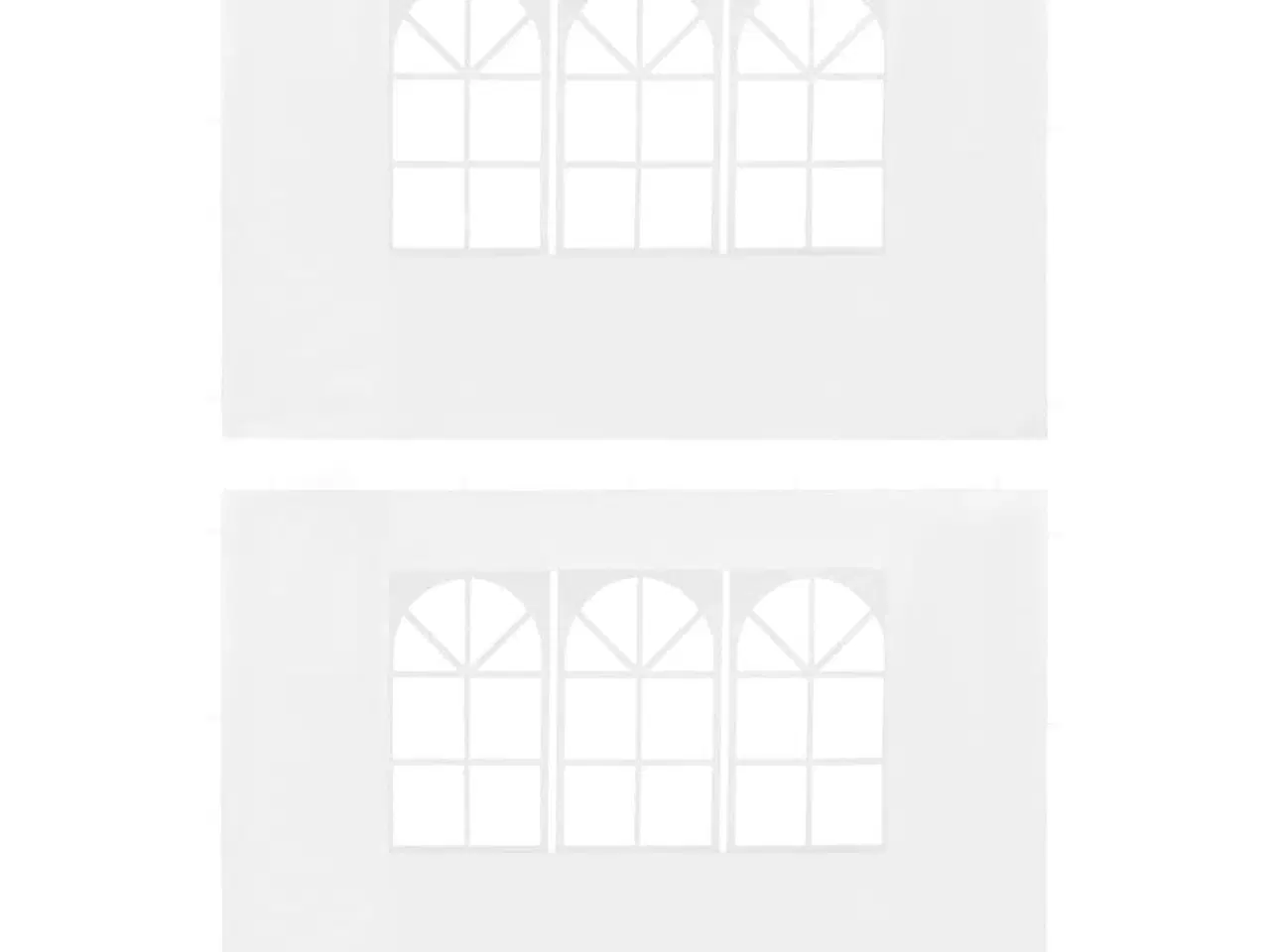 Billede 1 - Sidevægge til festtelt 2 stk. med vindue PE hvid