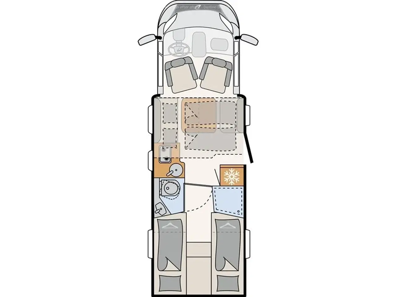 Billede 14 - 2022 - Dethleffs Just T 7052 EBL   Lounge - enkeltsenge - 9 trins automatgear