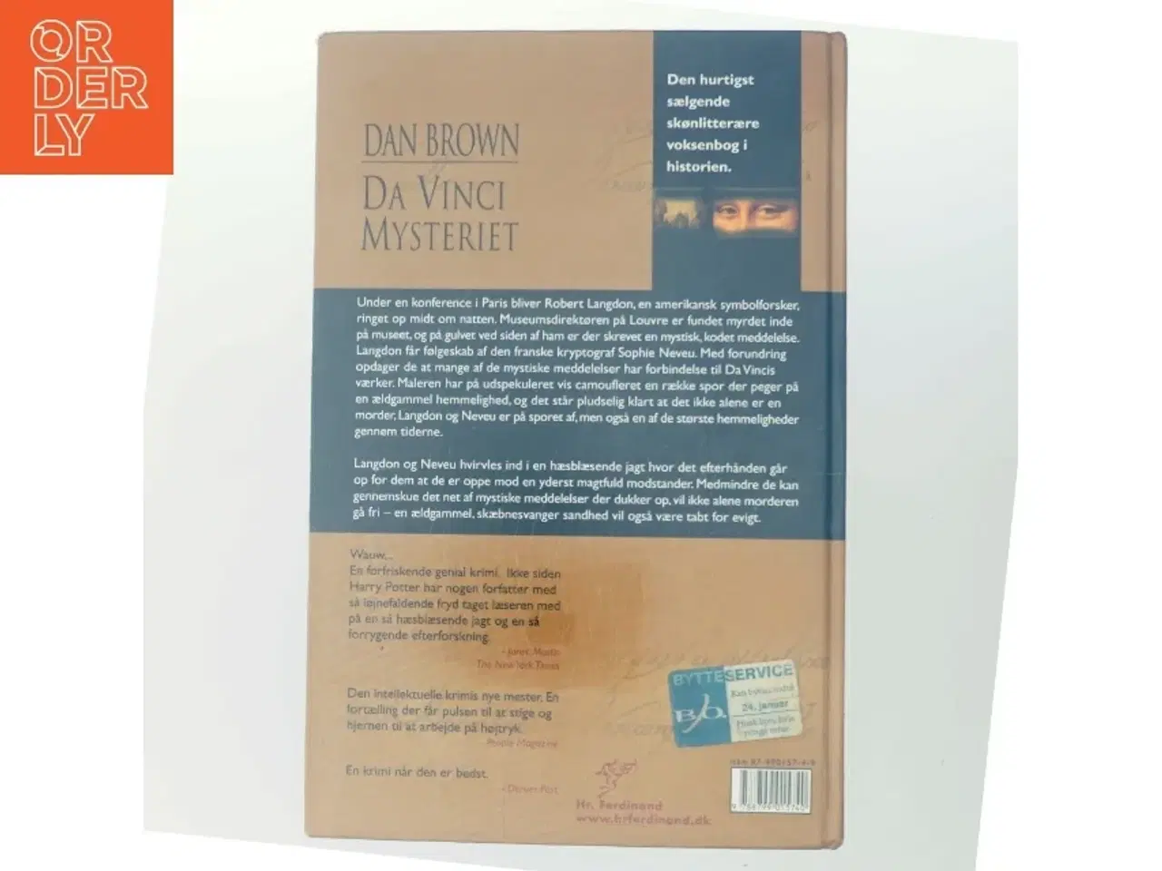 Billede 3 - Da Vinci Mysteriet af Dan Brown (Bog)