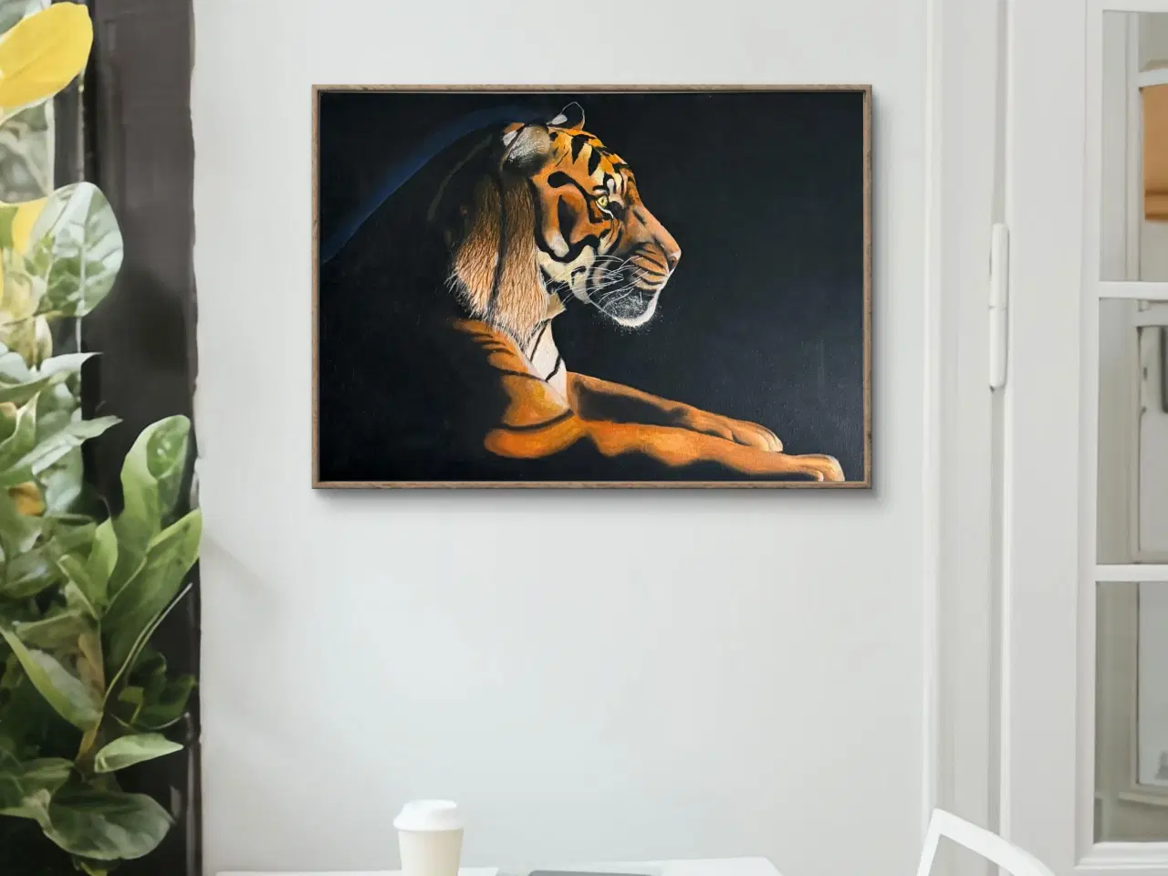 Billede 2 - Tiger - Oliemaleri (70x50 cm)