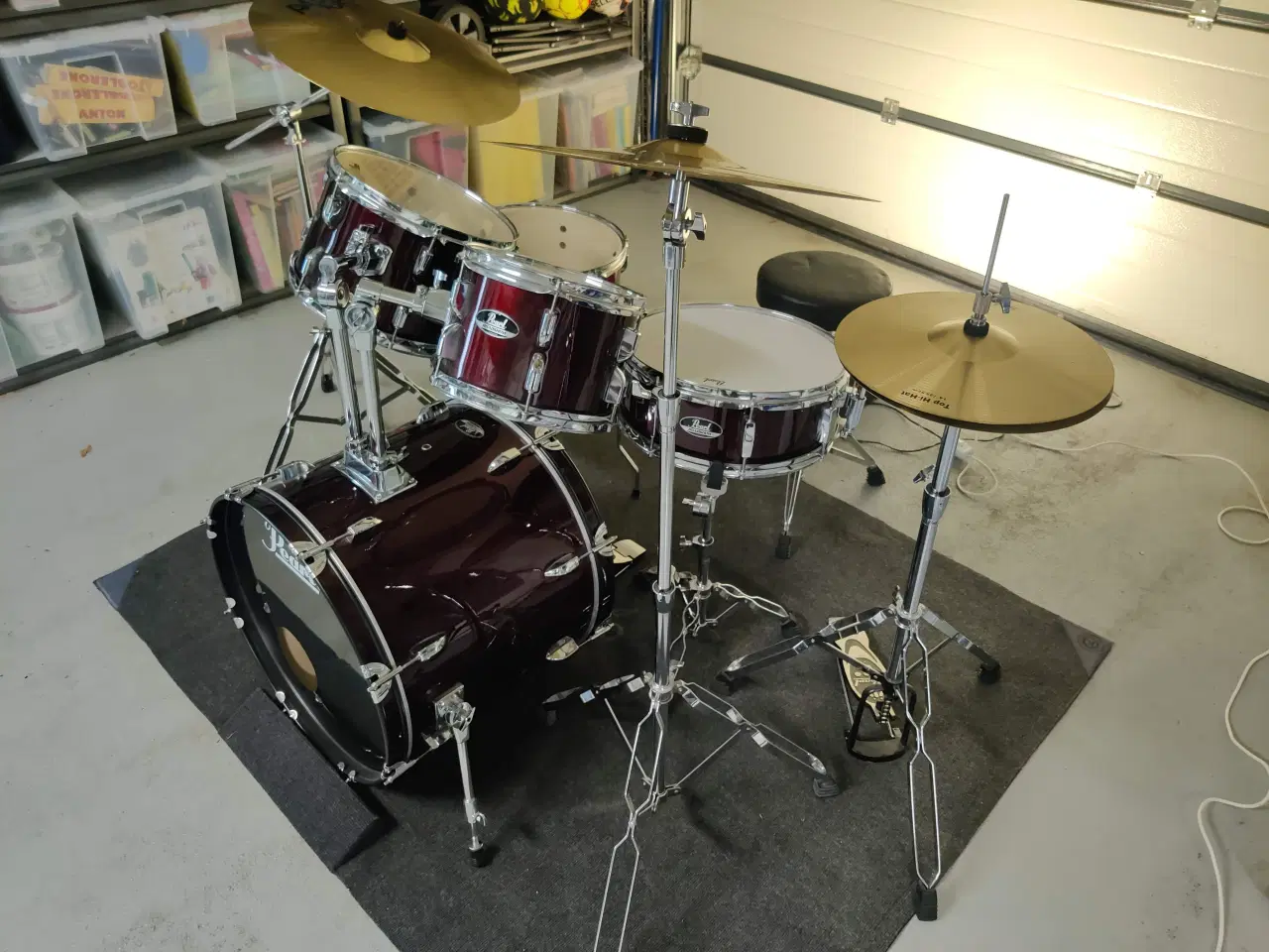 Billede 2 - Trommesæt, Pearl Roadshow 18" Plus Red Wine