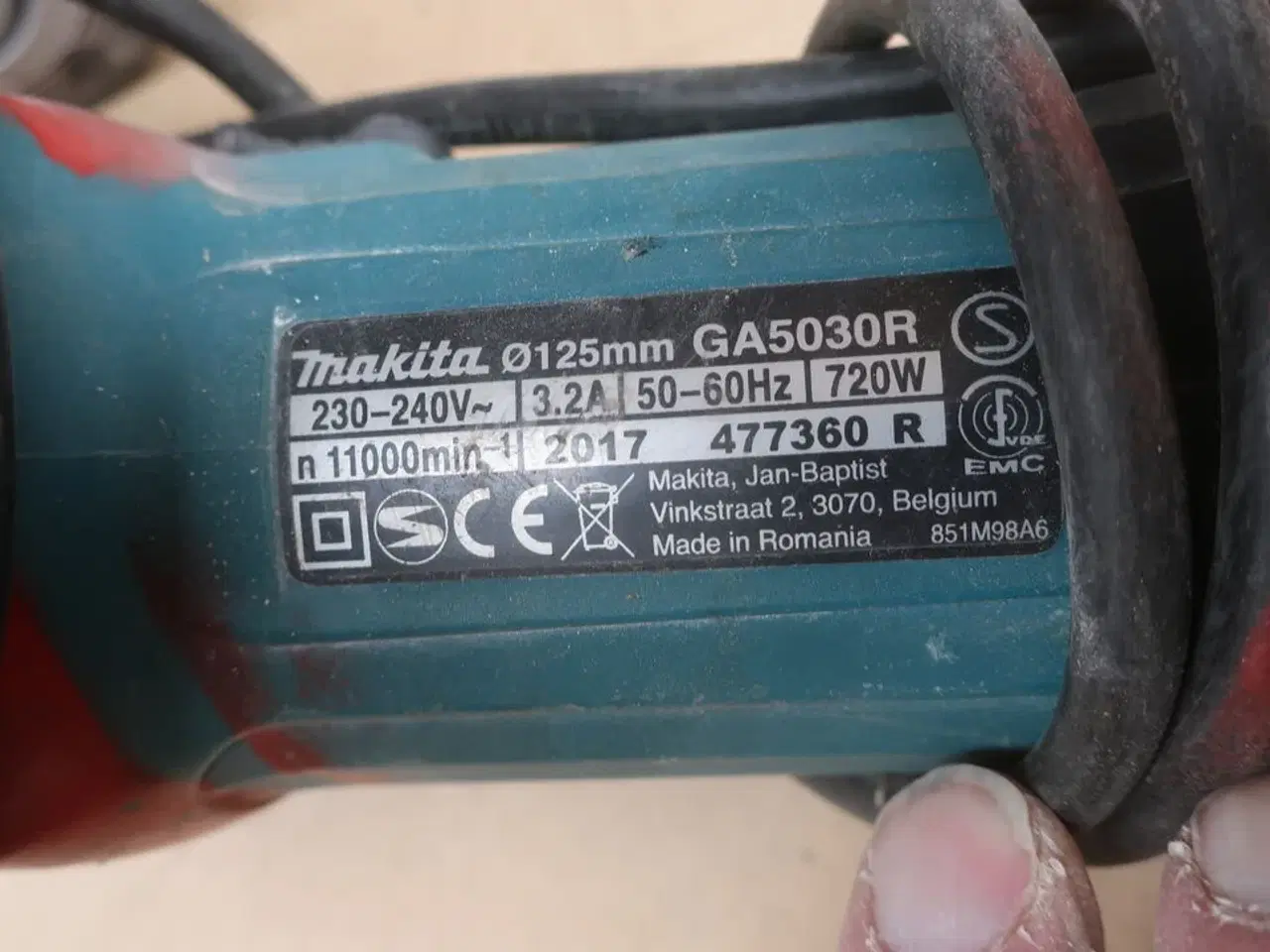 Billede 3 - Vinkelsliber, bajonetsav mv. MAKITA Model: A9020R, JR3050T, GA5030R