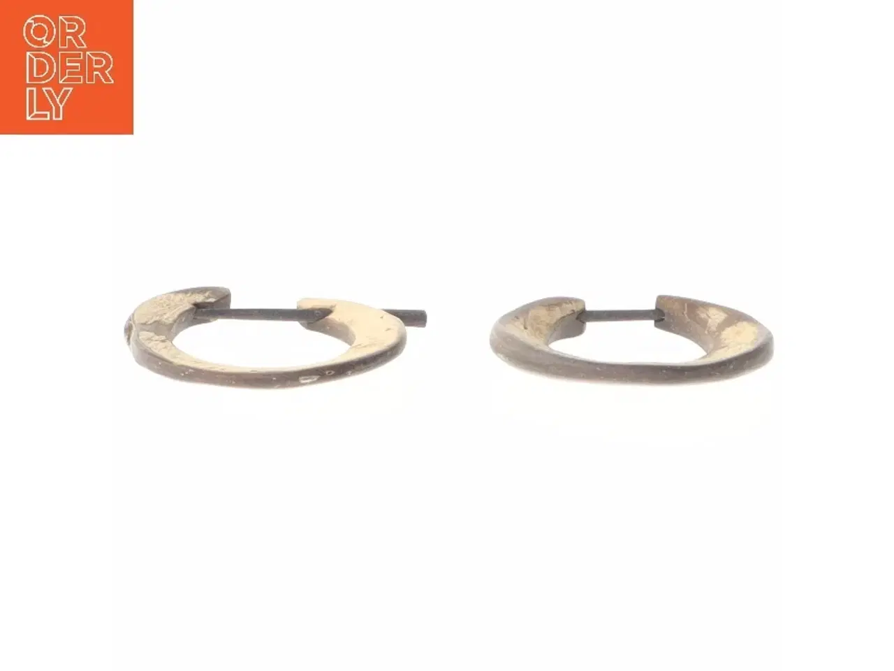 Billede 4 - Mørke cirkulerede øreringe (str. Ø 3 cm)