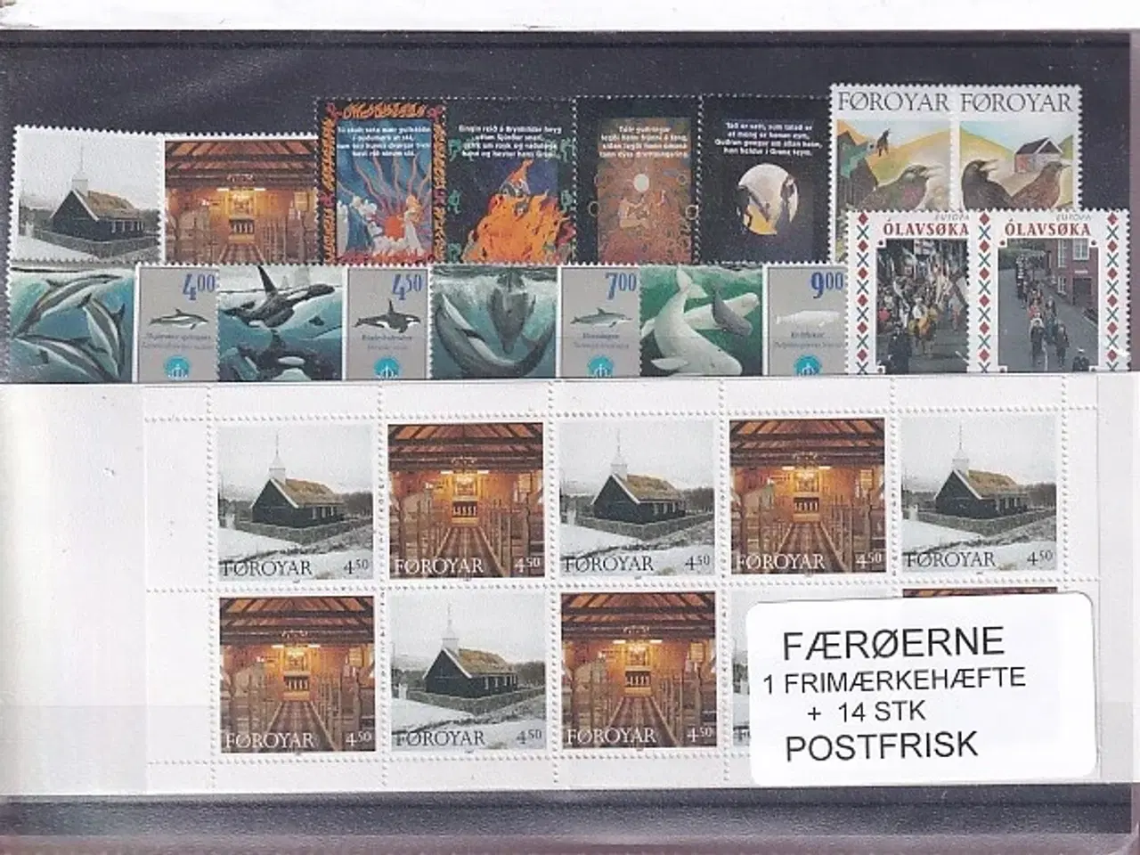 Billede 1 - Færøerne - 1 Frimærkehæfte + 14 Stk. - Postfrisk