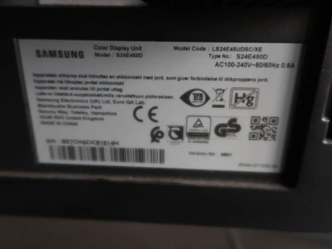 Billede 2 - 2 stk. computerskærme SAMSUNG S24E450D, dockingstation LENOVO ThinkPad