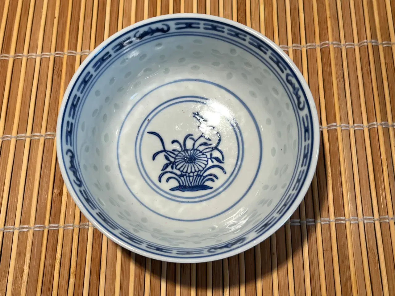 Billede 1 - Vintage kinesisk porcelæn skål blå og grå