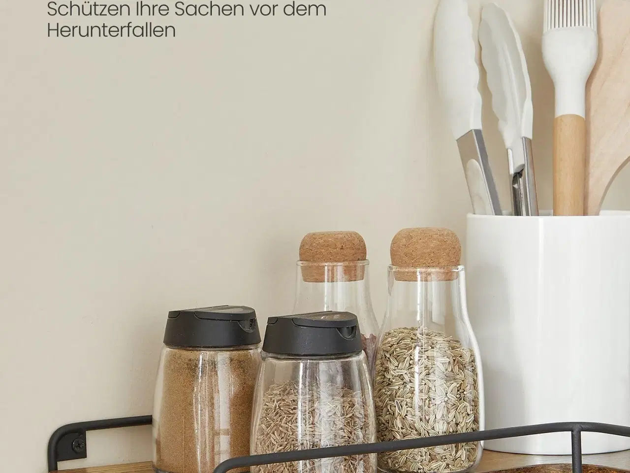 Billede 5 - Hjørnehylde væg L-formet, sæt med 2, rustik brun/sort